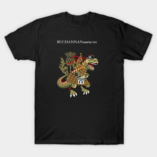 Clanosaurus Rex BUCHANANsaurus rex Buchannan Buchanan OLD Family Tartan T-Shirt